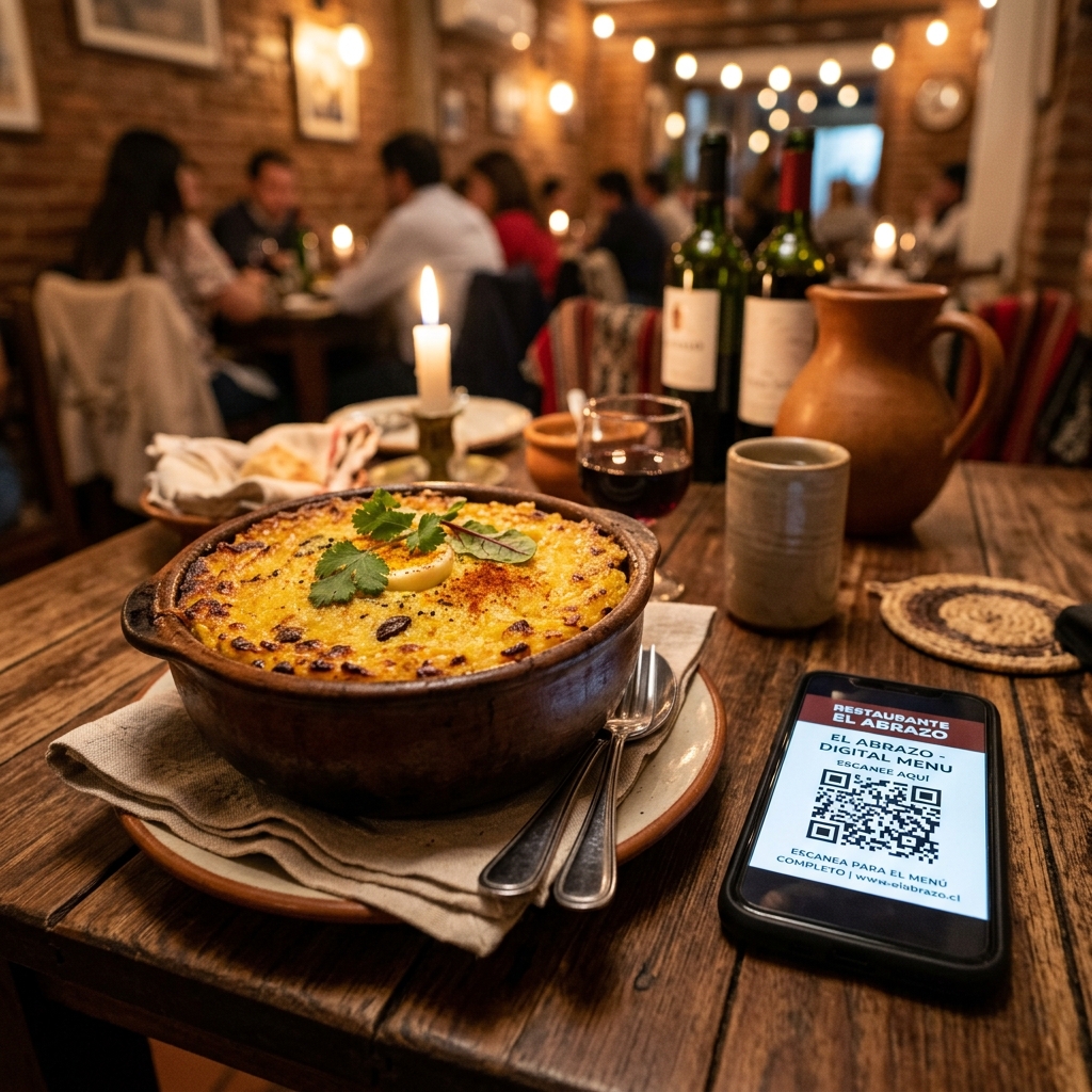 Página web para restaurante con menú digital y WhatsApp en Chile